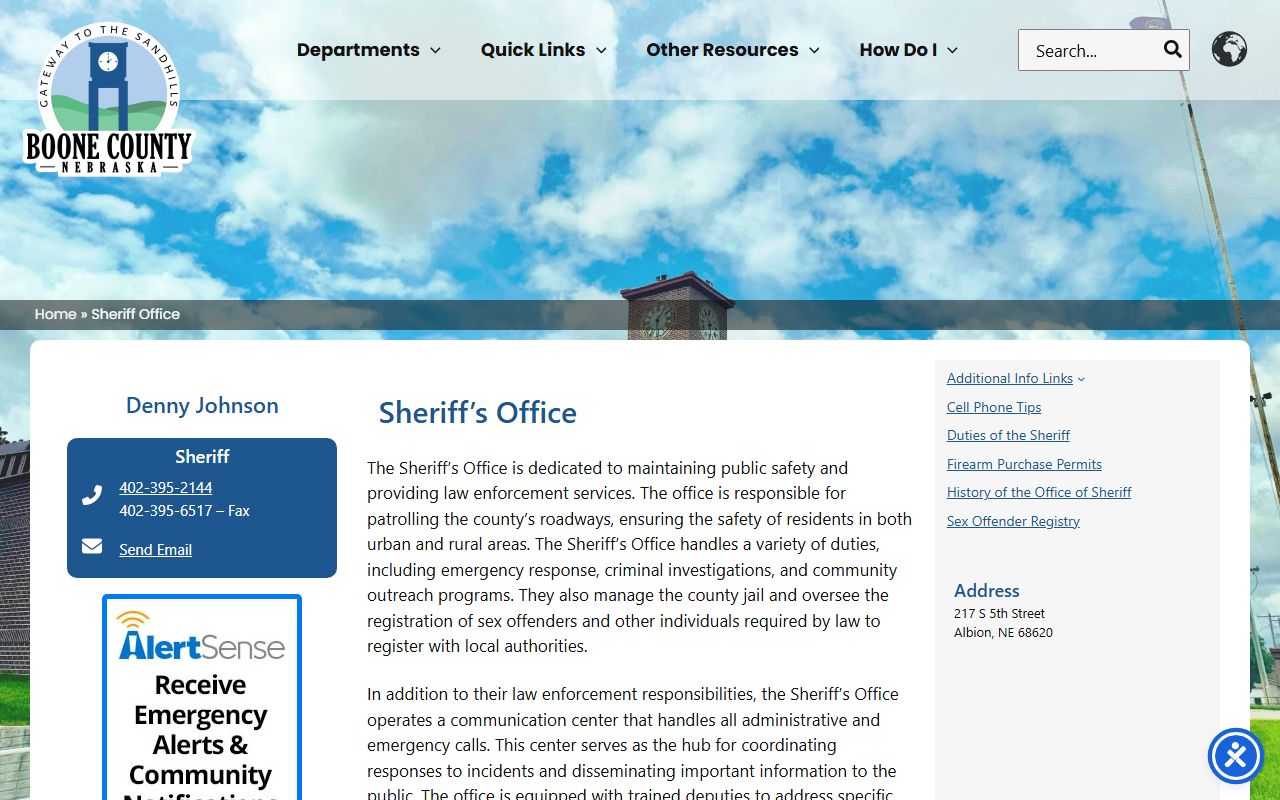 Boone County inmate population sheriff office records page